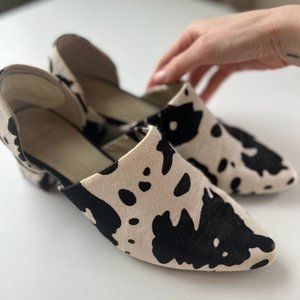 Intentionally Faux cowhide Heels